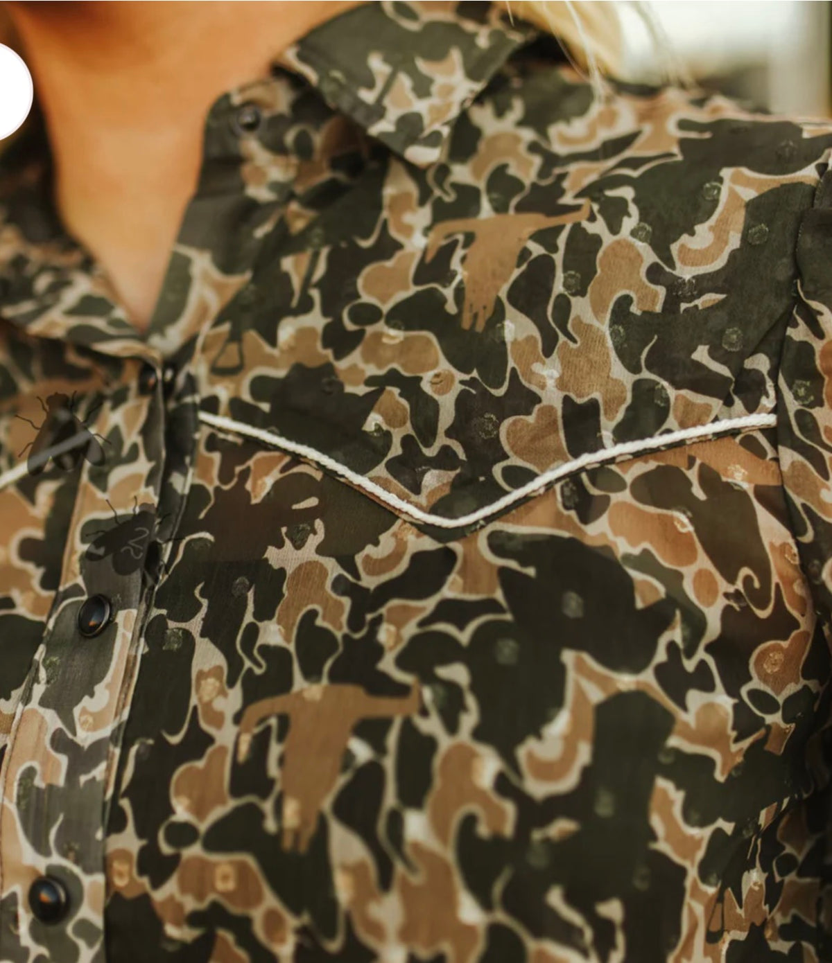 Trophy Wife Camo Blouse