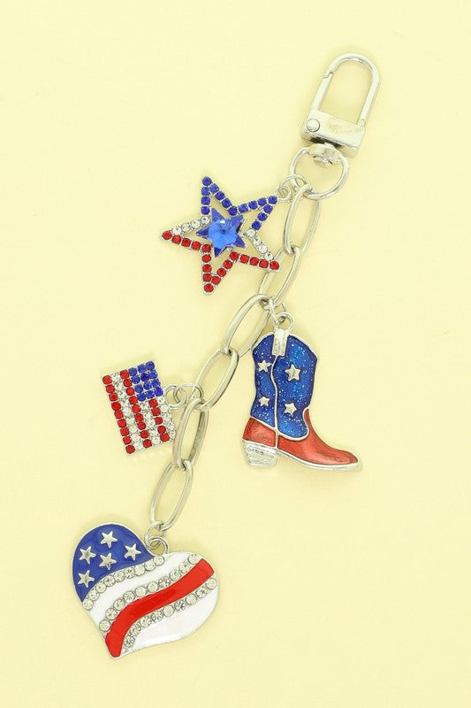Cowboy Blues bag charm