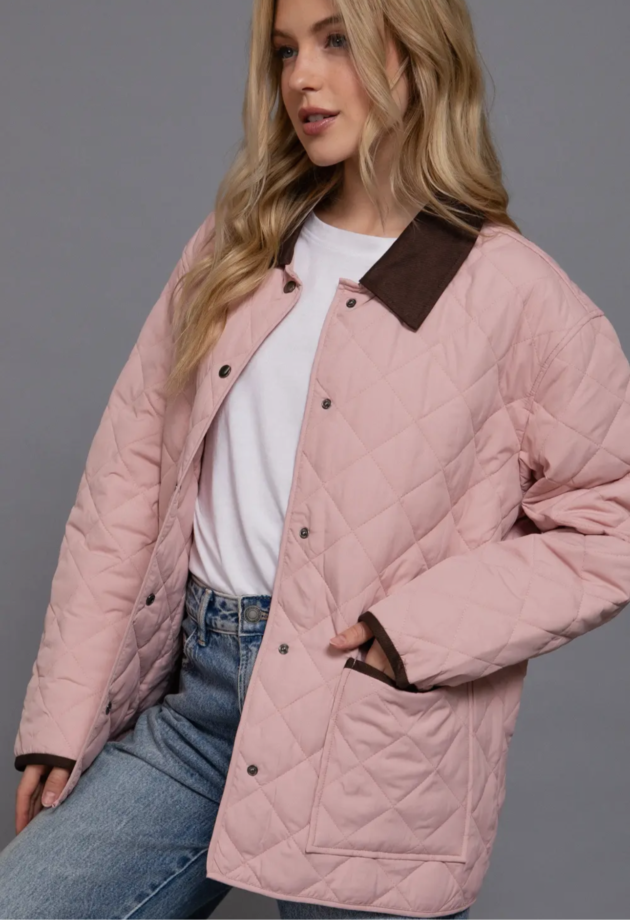 Blush Quilted jacket
