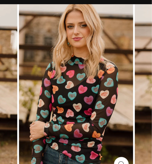 Be Mine Mesh Long Sleeve