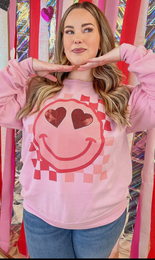 Heartbreaker Happy Face Crewneck