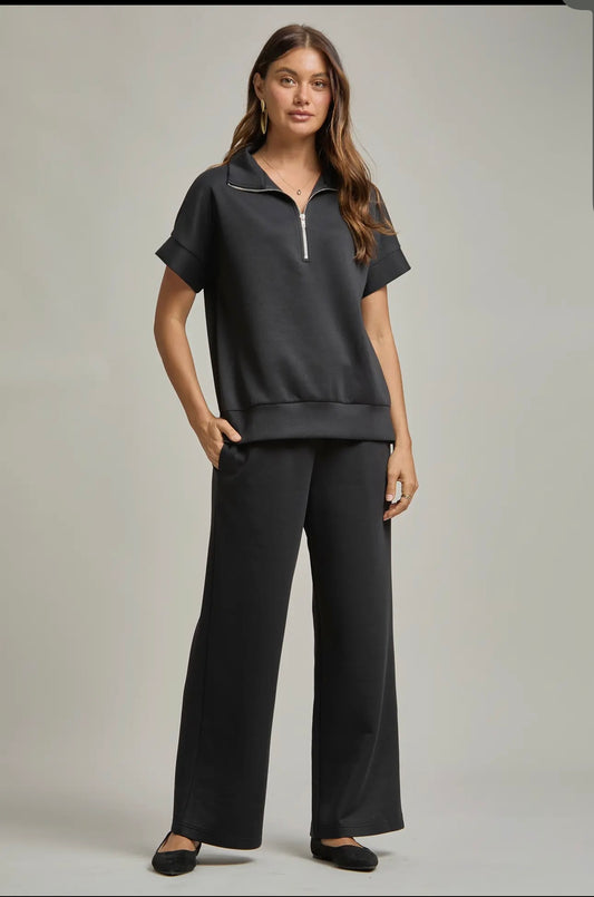 Dear Scarlett black short sleeve set