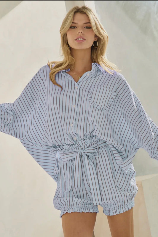 Sunset stripe button down
