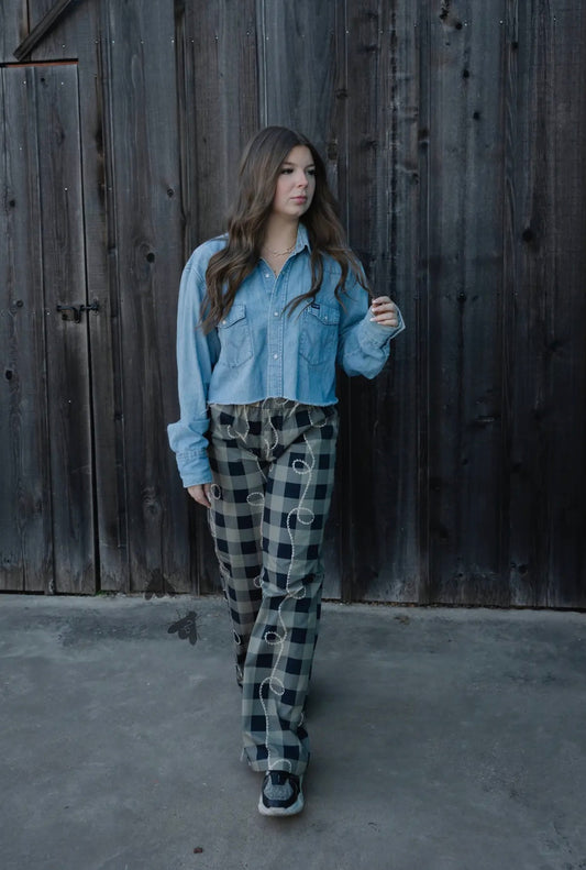 Off the Track Gingham Pant