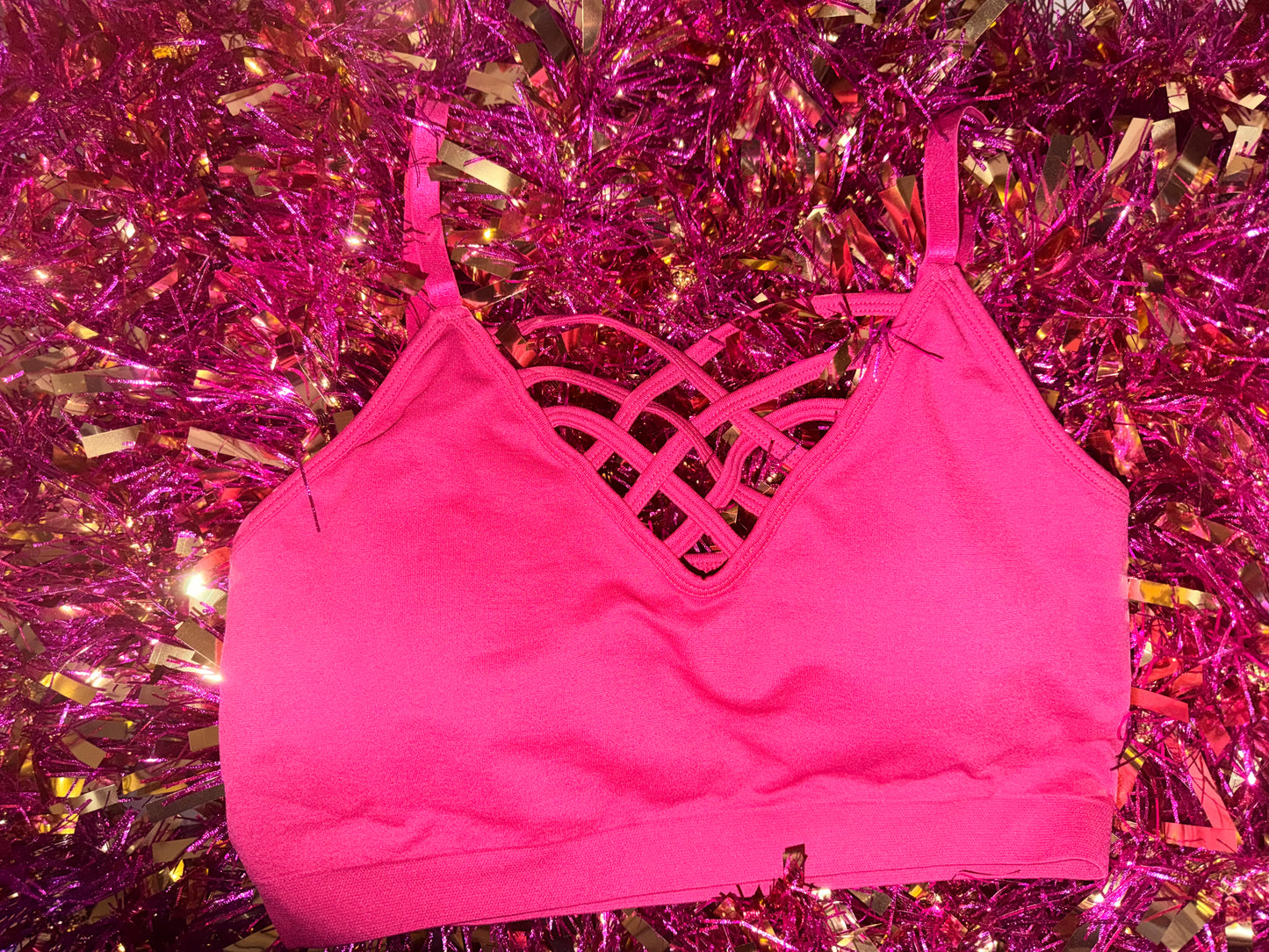 Pretty in Pink Crisscross Bralette