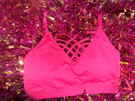 Pretty in Pink Crisscross Bralette