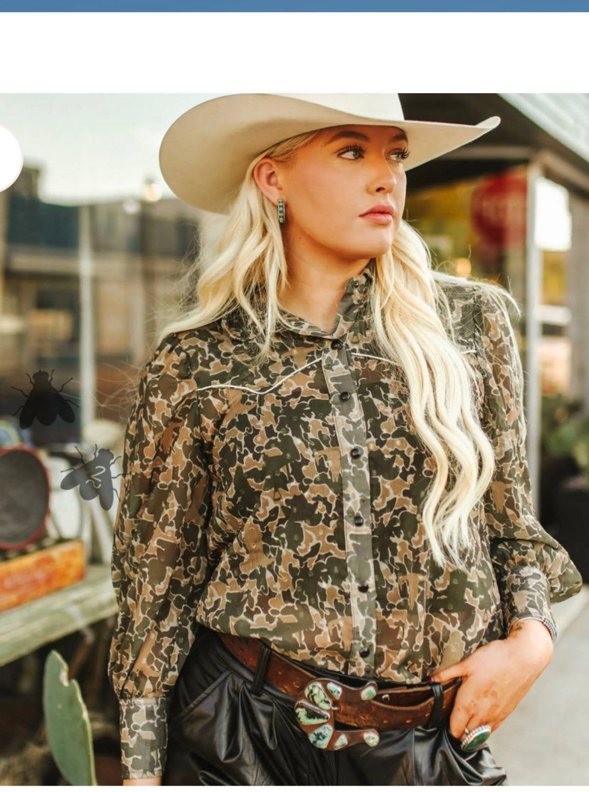 Trophy Wife Camo Blouse
