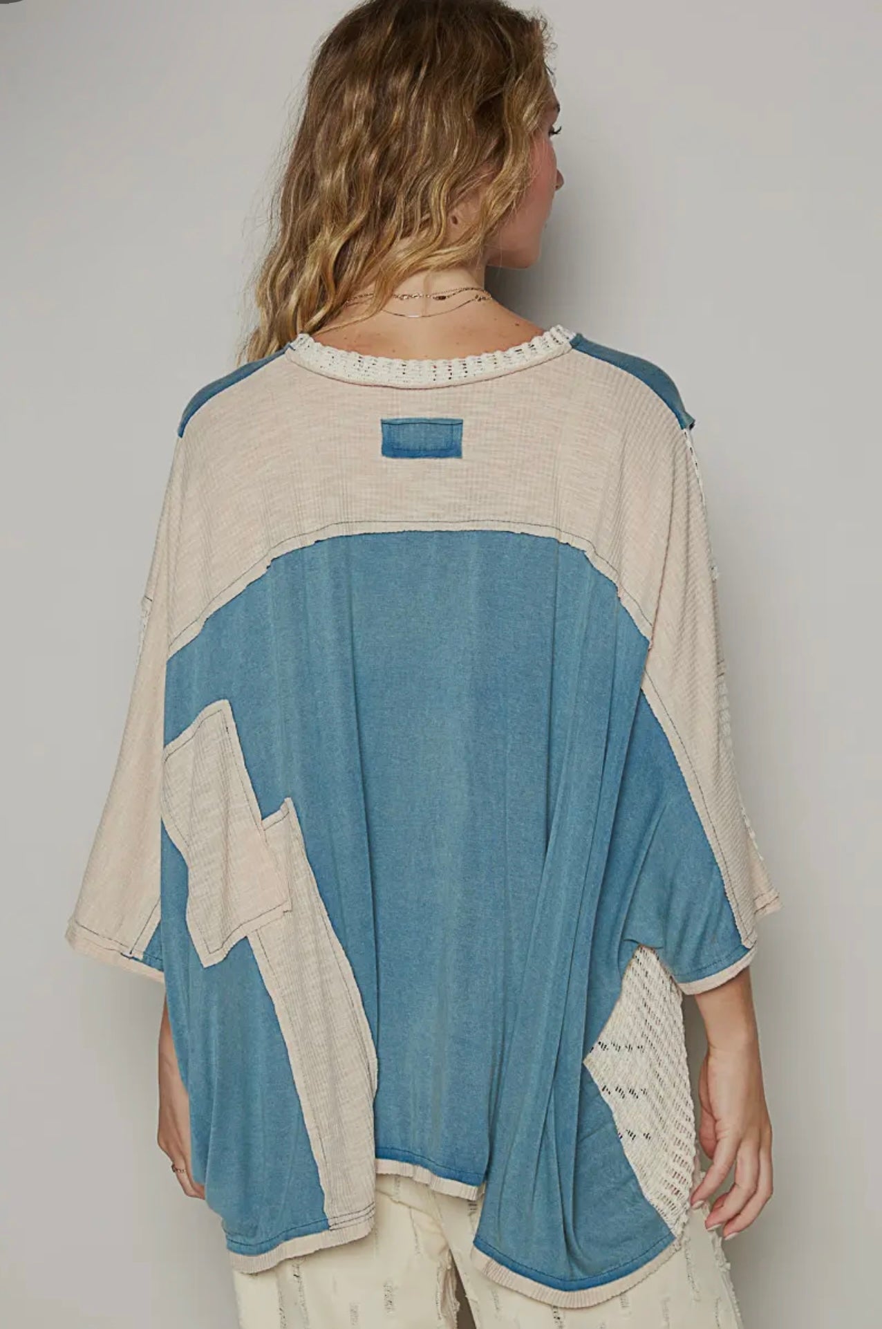 In the blue Pol top