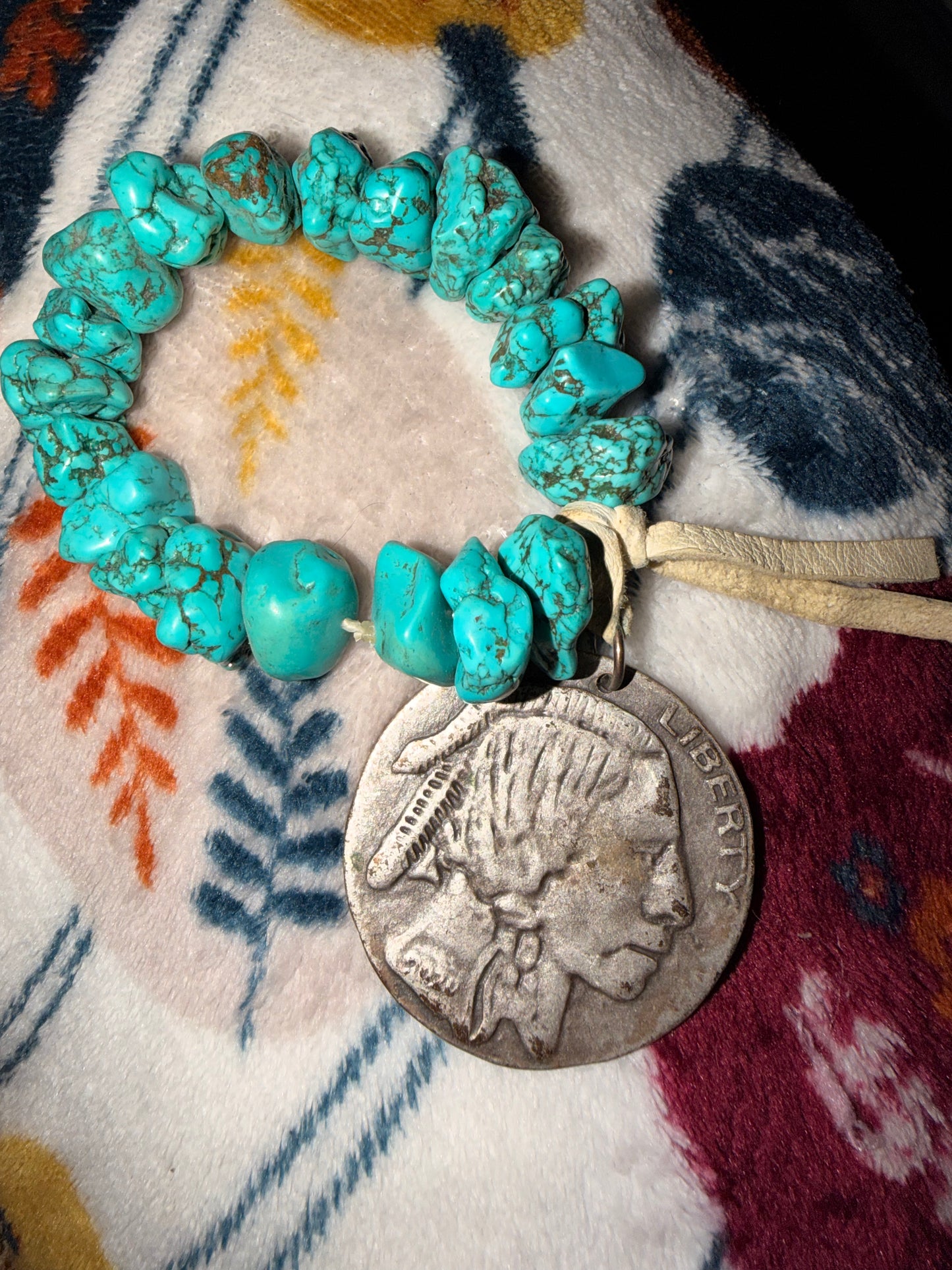 Buffalo Spirit Turquoise Nugget Bracelet