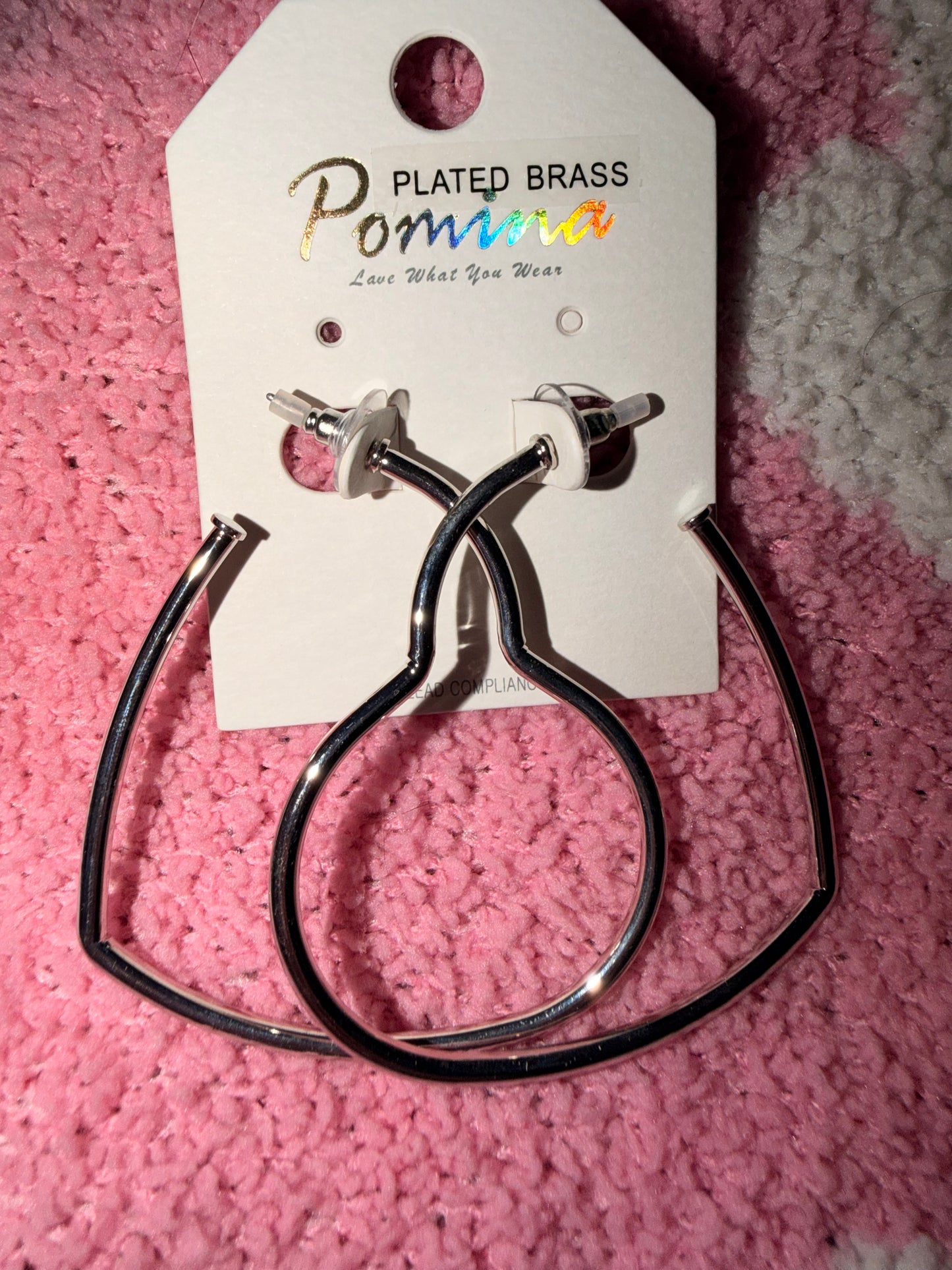 Silver Teardrop Hoops