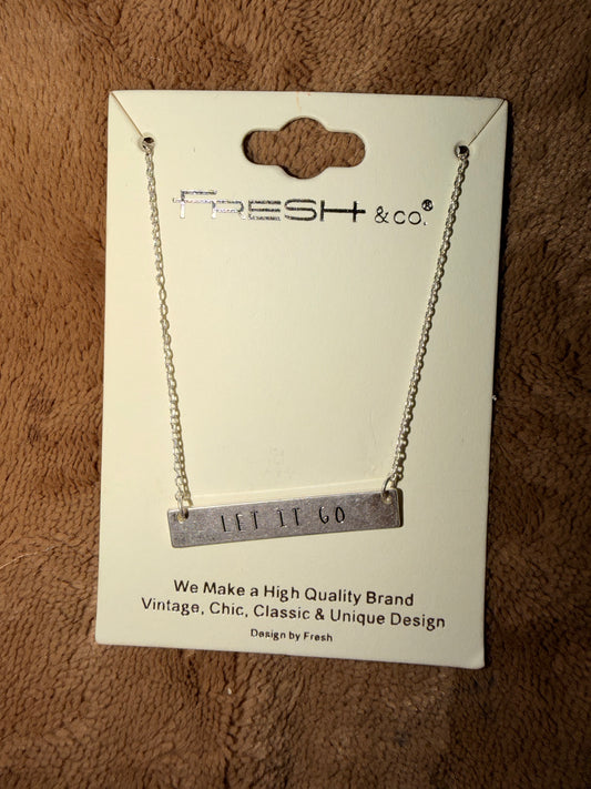 Let It Go Bar Necklace
