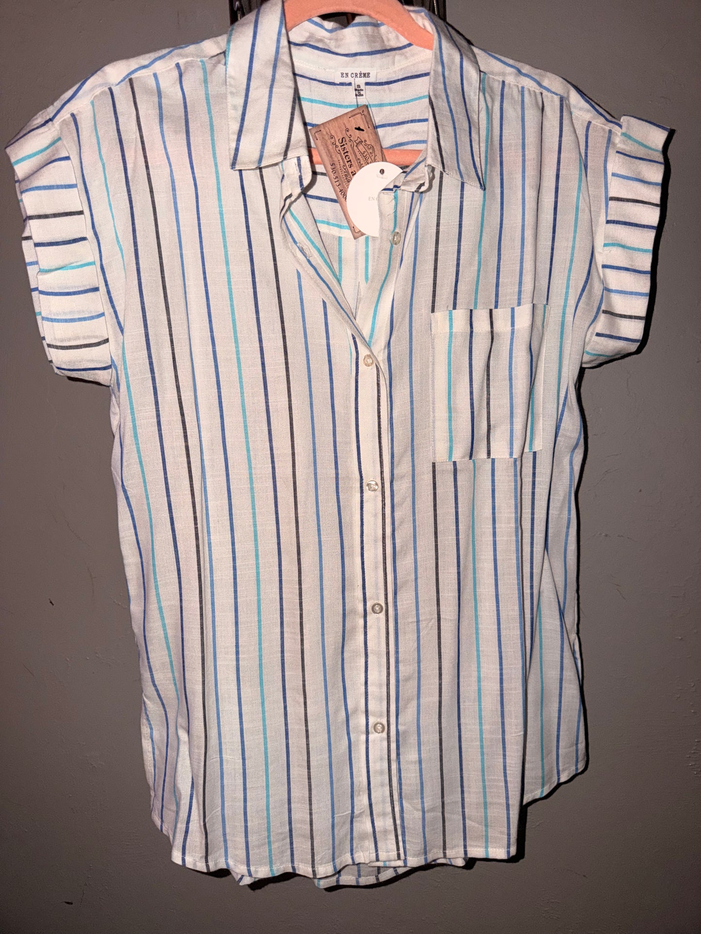 Coastal Breeze Stripe Button Down