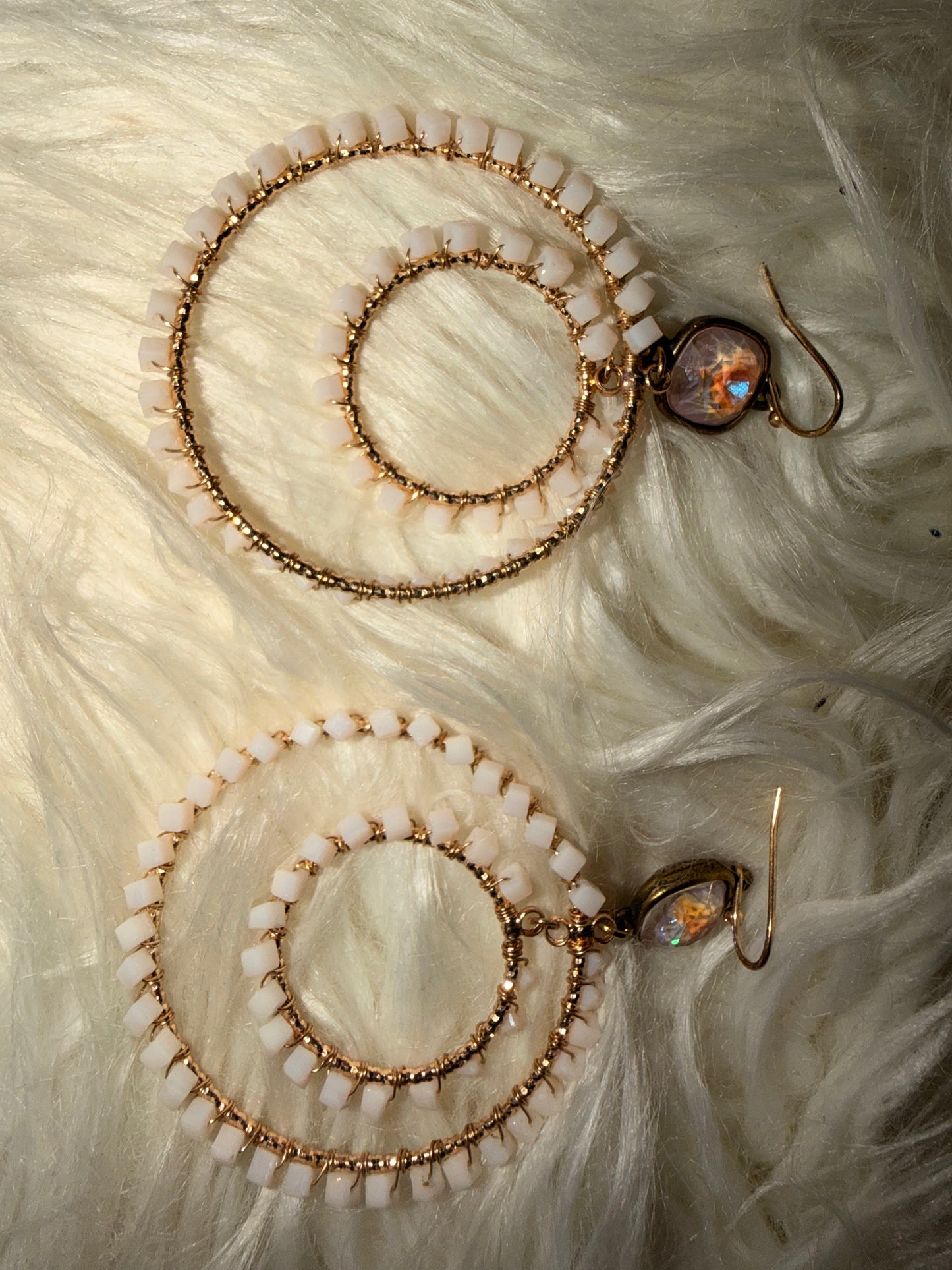 Ivory Whisper Hoop Drops
