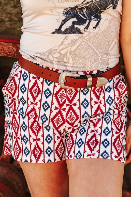 Southwestern Sass Aztec shorts