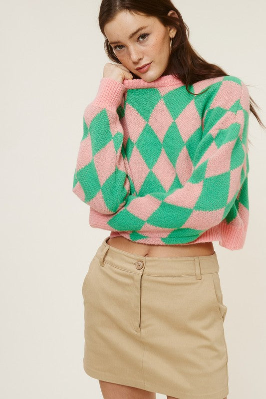Argyle Checkered print sweater