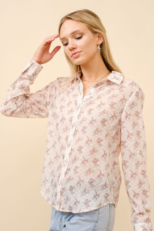 The Western Chiffon Blouse