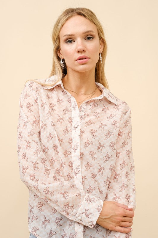 The Western Chiffon Blouse