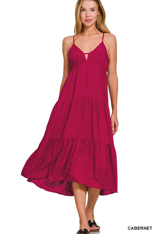 Sweetheart neckline midi dress