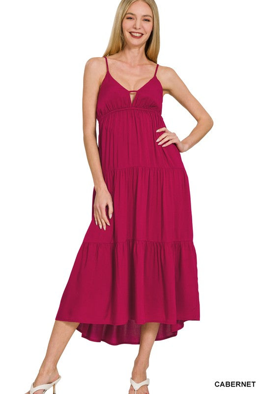 Sweetheart neckline midi dress